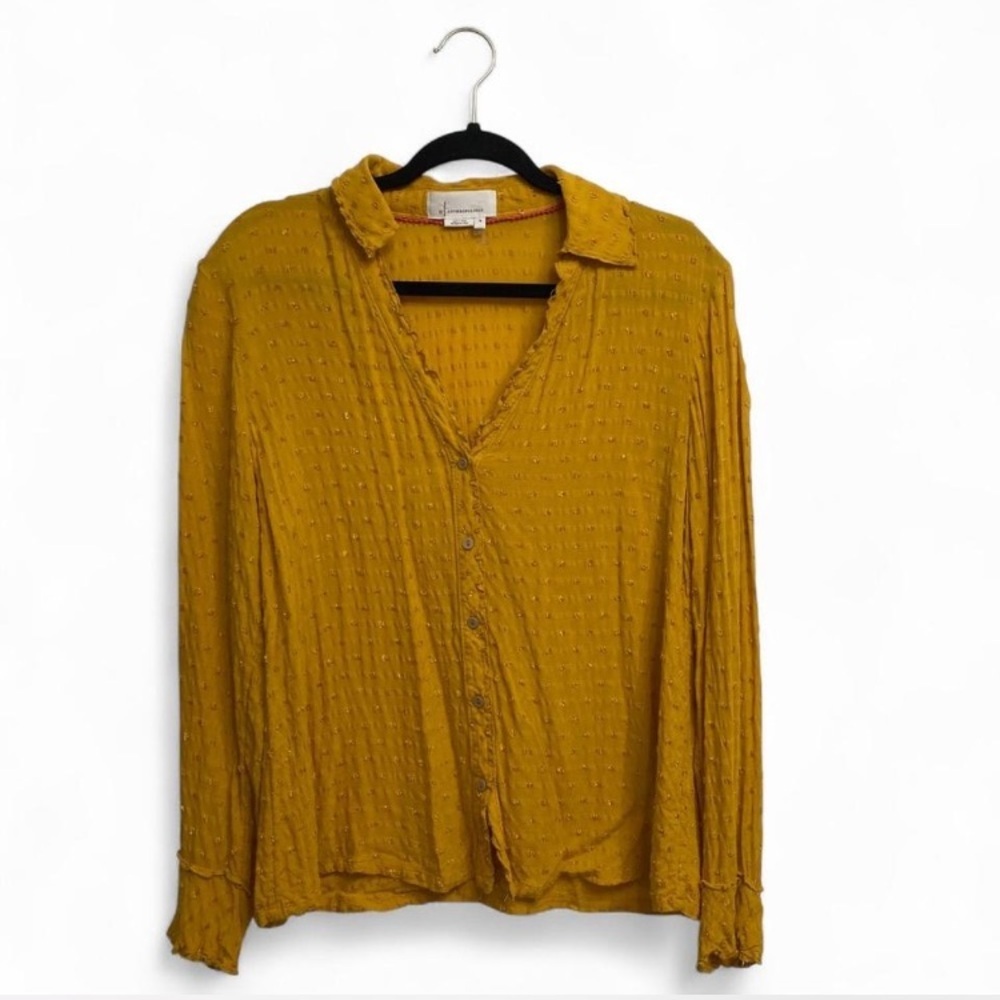 3/$20 Anthropologie Lynnie Textured Sleep Shirt Women’s Medium Gold Loungewear